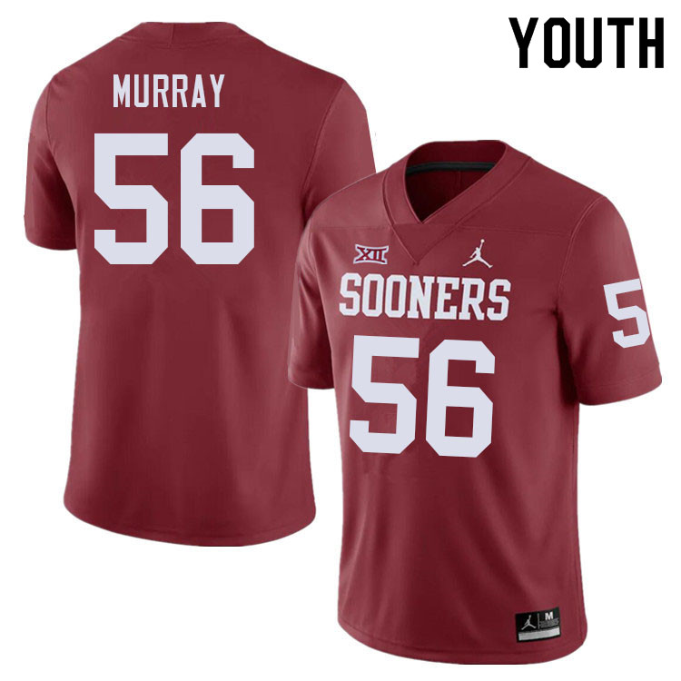Youth #56 Chris Murray Oklahoma Sooners College Football Jerseys Sale-Crimson